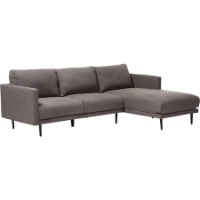 Riley Upholstered Right Facing Chaise Sectional Sofa - Gray