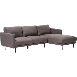 Riley Upholstered Right Facing Chaise Sectional Sofa - Gray 