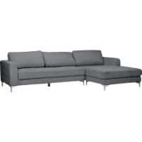 Agnew Microfiber Right Facing Sectional Sofa - Gray