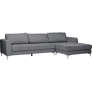 Agnew Microfiber Right Facing Sectional Sofa - Gray 