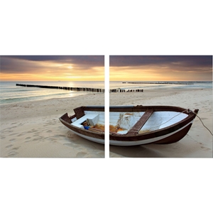 Fishermans Respite Mounted Photography Print Diptych - Multicolor 