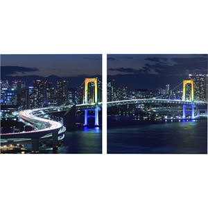 Urban Pulse Mounted Photography Print Diptych - Multicolor 