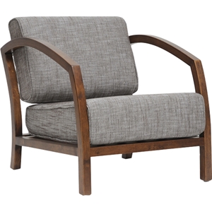 Velda Accent Chair - Medium Brown, Gravel 