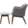 Vera Lounge Chair and Ottoman Set - Gray - WI-VERA-DARK-GRAY-LIGHT-GRAY-SF-OTTO