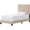 Paris Upholstered Twin Tufted Bed - Beige - WI-WA1212-TWIN-BEIGE