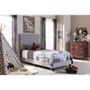 Paris Upholstered Twin Tufted Bed - Gray - WI-WA1212-TWIN-GRAY