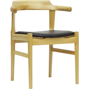 Lausch Dining Chair - Black, Natural (Set of 2) 