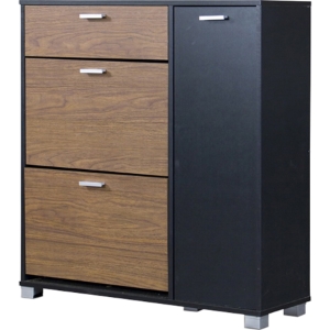 Chateau Storage Cabinet - Black, Walnut 