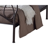 Ariana Iron Metal Bed - Beige, Button Tufted Headboard - WI-WI6370-BLACK-SEA-GOLD