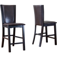 Wing Counter Stool - Dark Brown (Set of 2)
