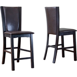 Wing Counter Stool - Dark Brown (Set of 2) 