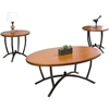 Manchot 3-Piece Table Set - Black, Beige - WI-WR-C32-CT-AT