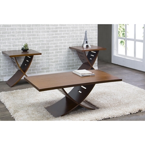 Helix 3-Piece Table Set - Brown 