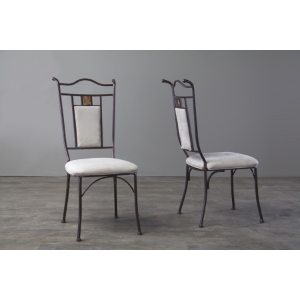 Tirana Dining Chair - Black, Beige (Set of 2) 