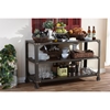 Dreydon Occasional Console Table - Antique Bronze, Walnut Brown - WI-WR-S41