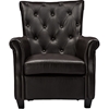 Brixton Faux Leather Armchair - Button Tufted, Brown - WI-WS-0635-MATT-BROWN
