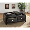 Indy Functional Lift-Top Cocktail Table - 2 Drawers, Brown - WI-WS-186-MATT-BROWN