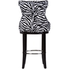Peace Upholstered Bar Stool - Zebra Print - WI-WS-2075-ZEBRA