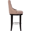 Harmony Upholstered Bar Stool - Button Tufted, Beige - WI-WS-2076-BEIGE