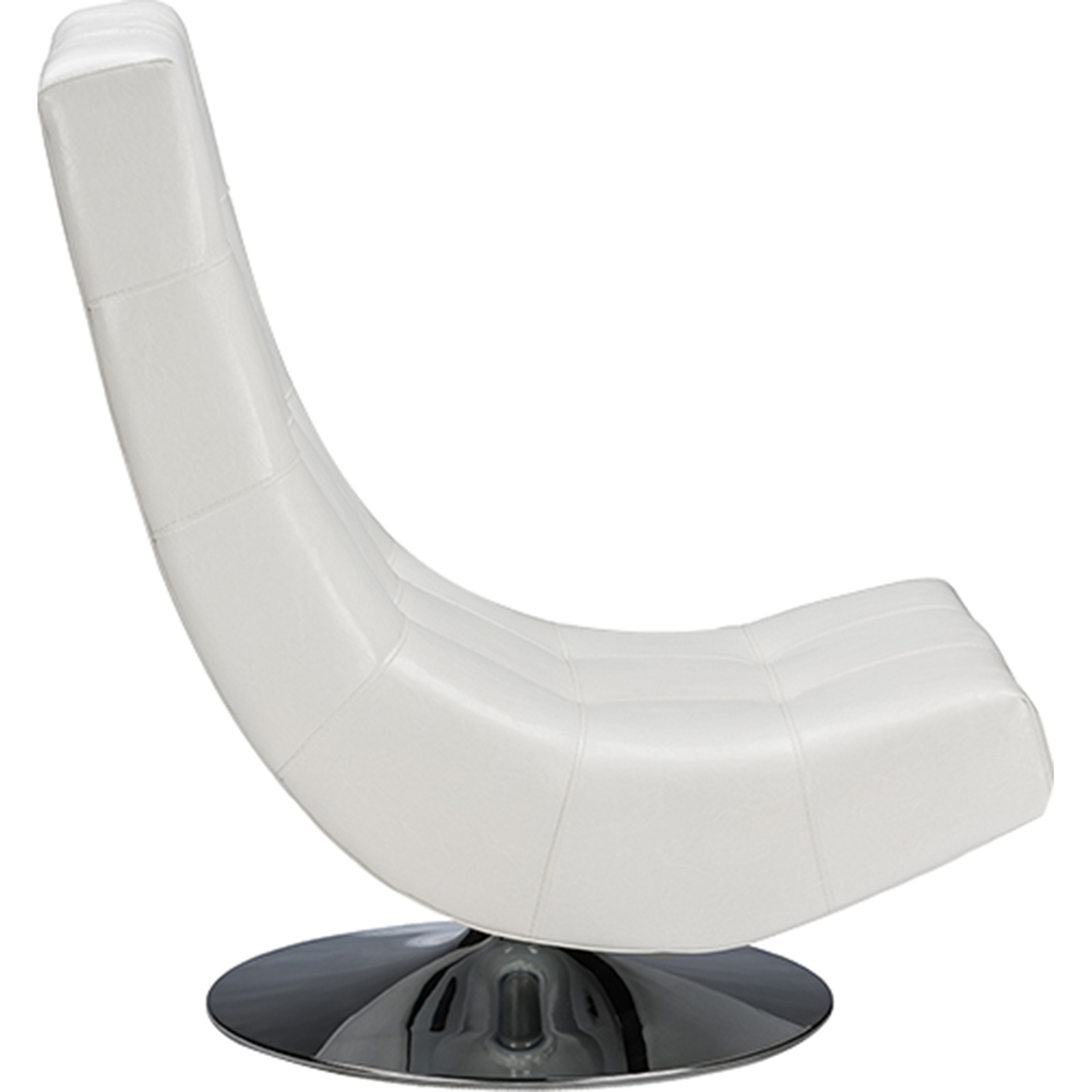 Elsa Faux Leather Swivel Chair - White | DCG Stores