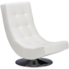 Elsa Faux Leather Swivel Chair - White 