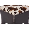 Sally Accent Stool - Nailheads, Brown - WI-WS-B1212-BROWN