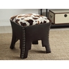 Sally Accent Stool - Nailheads, Brown - WI-WS-B1212-BROWN