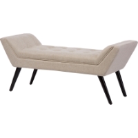 Tamblin Upholstered Grid Tufted Bench - Dark Beige