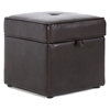 Sydney Cube Storage Ottoman - Dark Brown Upholstery - WI-XB-01-DARK-BROWN
