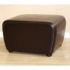 Oxford Full Leather Ottoman in Dark Brown - WI-Y-051-J001