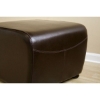 Oxford Full Leather Ottoman in Dark Brown - WI-Y-051-J001