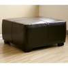 Willow Full Leather Ottoman in Dark Brown - WI-Y-052-J001