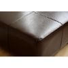Willow Full Leather Ottoman in Dark Brown - WI-Y-052-J001