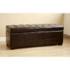 Francesco Tufted Leather Storage Ottoman in Brown - WI-Y-105-J001