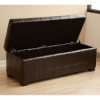 Francesco Tufted Leather Storage Ottoman in Brown - WI-Y-105-J001