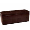 Anthea Full Leather Storage Ottoman Bench - WI-Y-153-J001