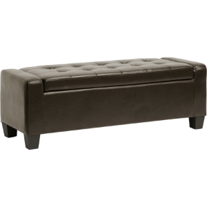 Manchester Tufted Ottoman - Dark Brown 