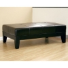 Trina Full Leather Cocktail Ottoman in Black - WI-Y-193-J023