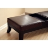 Emile Full Leather Ottoman Bench with Storage Tray - WI-Y-198-J001