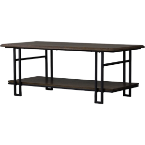 Newcastle 1 Shelf Coffee Table - Brown, Antique Bronze 