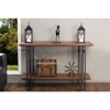 Newcastle 1 Shelf Console Table - Brown, Antique Bronze - WI-YLX-2646-ST