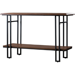 Newcastle 1 Shelf Console Table - Brown, Antique Bronze 