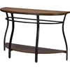 Newcastle Half-Moon Console Table - Brown, Antique Bronze - WI-YLX-2682-ST