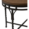 Austin Round End Table - Brown, Antique Bronze - WI-YLX-2687-ET