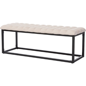 Zephyr Tufted Bench - Black, Beige 