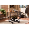 Triesta Wheeled Wine Rack Cart - Antique Black and Brown - WI-YLX-9043