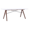 Saints Dining Table - Walnut and White - ZM-100143
