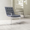 Solo Occasional Chair - Tufted, Gray - ZM-100276