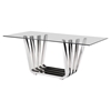 Fan Dining Table - Chrome - ZM-100325