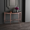 Elite Half Moon Console Table - Rose Gold and Black - ZM-100348